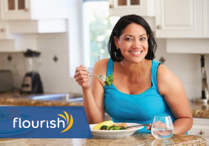 Photography of a woman eating vegetable
